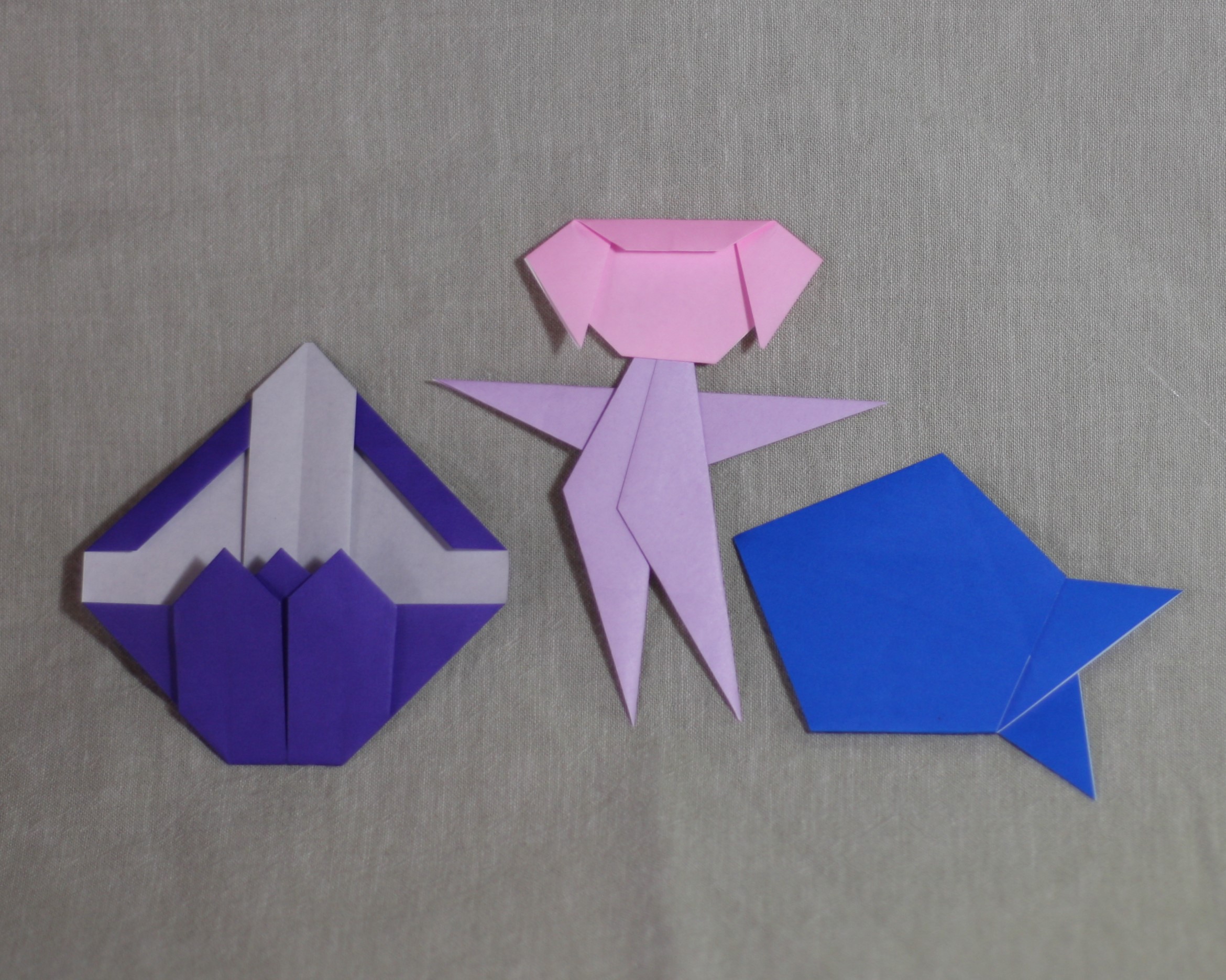 チューリップのウォールポケット、紙子ちゃん、魚の箸袋